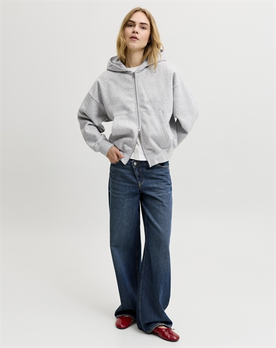 JJXX - JXSophia Boxy Zip Hoodie - Light Grey Melange